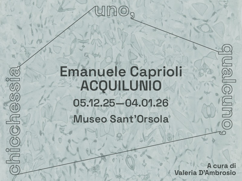 Emanuele Caprioli ACQUILUNIO. 
En dialogue avec l’œuvre d’Andrea Marescalchi